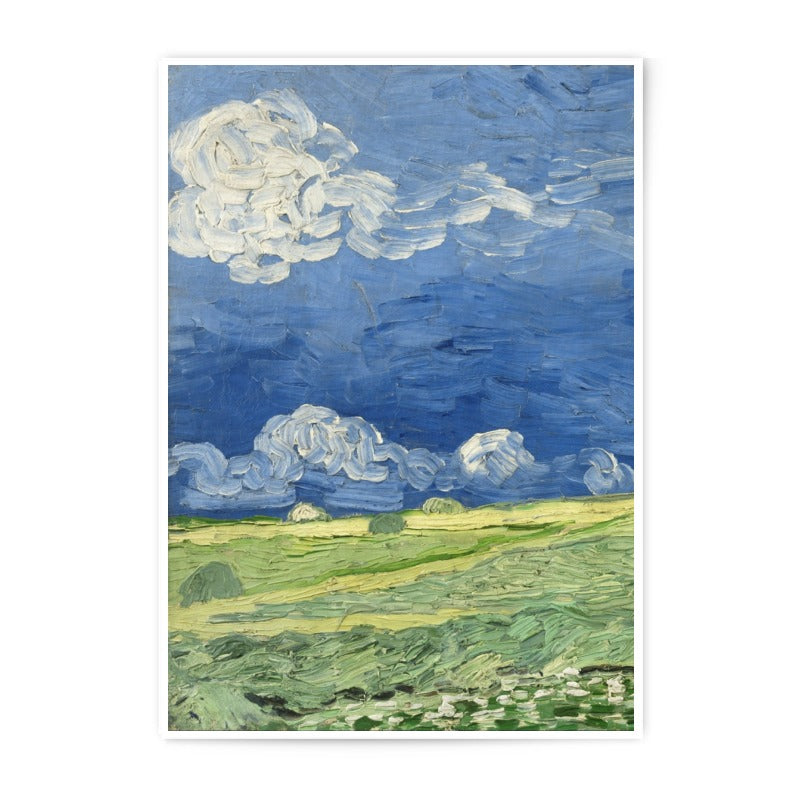 Van Gogh Photographic Print, Wheatfield With Clouds Art, Impressionist Landscape Painting, Wall Art Decor, Fine Art Print, Home Decor - Tawshia
