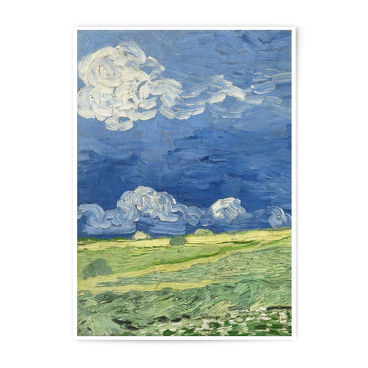 Van Gogh Photographic Print, Wheatfield With Clouds Art, Impressionist Landscape Painting, Wall Art Decor, Fine Art Print, Home Decor - Tawshia