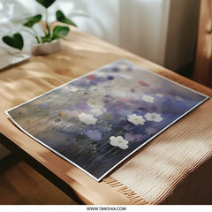 Floral Photographic Print, Purple Flower Art, Botanical Wall Decor, Flower Field Print, Elegant Home Decor, Gift for Her, Fine Art Print - Tawshia