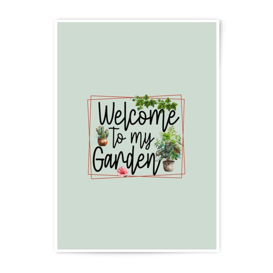 Welcome to my Garden Photographic Print, Cactus Art, Gardening Gift, Plant Decor, Home Decor, Botanical Art Print - Tawshia