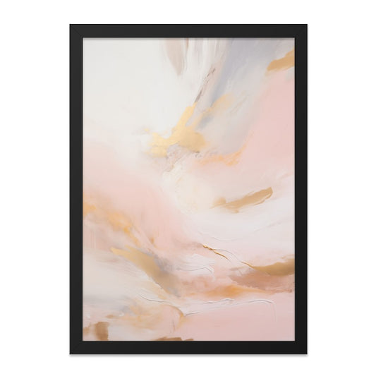 Abstract Wall Art, Blush Pink, Gold Accent Decor, Modern Art Print, Home Decor, Living Room Art, Elegant Wall Hanging - Tawshia