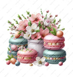 Easter Macaron Mug, Spring Floral Coffee Mug, Macaron Flowers Cup, Easter Egg Mug, Colorful Spring Gift Idea, Dessert Theme Mug - Tawshia
