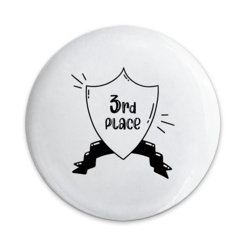 3rd Place Pinback Button, Award Pinback Button, Third Place Winner Button, Sports Day Prize Button, Competition Winner Button, Achievement - Tawshia