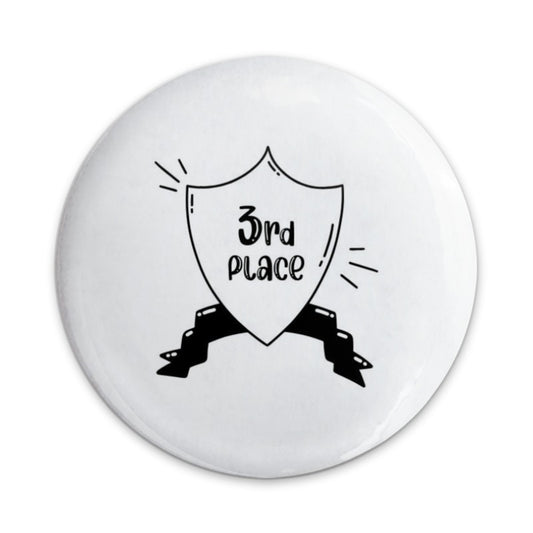 3rd Place Pinback Button, Award Pinback Button, Third Place Winner Button, Sports Day Prize Button, Competition Winner Button, Achievement - Tawshia