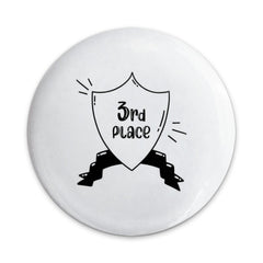 3rd Place Pinback Button, Award Pinback Button, Third Place Winner Button, Sports Day Prize Button, Competition Winner Button, Achievement - Tawshia