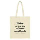 Mothers Nurture Love Tote Bag, Mom Appreciation Gift, Motherhood Saying, Everyday Tote, Mothers Day Gift, Gift for Her, Shopping Tote - Tawshia