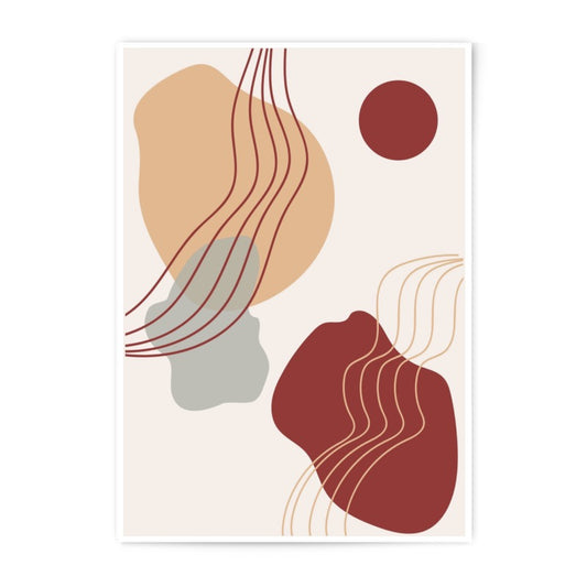 Abstract Shapes Photographic Print, Modern Art Print, Boho Wall Decor, Minimalist Art, Home Decor, Scandinavian Design - Tawshia