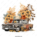 Vintage Car Mug, Sunflower Mug, Classic Car Lover Gift, Automotive Mug, Car Art Mug, Gifts for Him, Her, Car Enthusiast, Coffee Cup - Tawshia