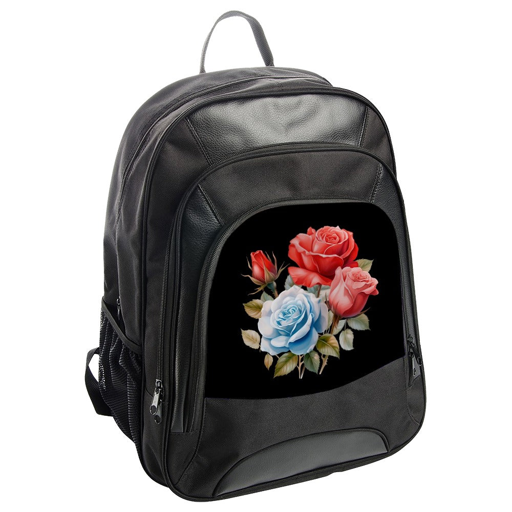 Floral Backpack, Rose Bouquet Backpack, Colorful Roses, Flower Backpack, Trendy Backpack, Backpack for School, Gift for Her - Tawshia