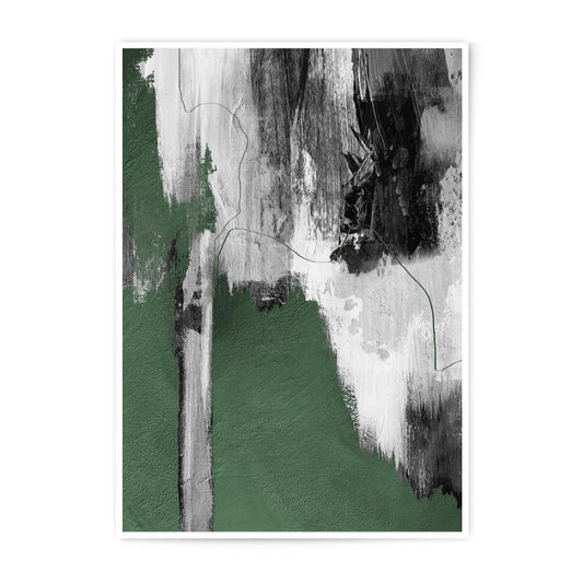 Abstract Art Photographic Print, Green Black White, Modern Wall Decor, Contemporary Art Print, Home Decor Art, Minimalist Print - Tawshia