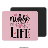 Nurse Life Mouse Pad, Gift for Nurse, Nursing Student Gift, Medical Mousepad, Heart Stethoscope Mouse Pad, Healthcare Worker Gift - Tawshia