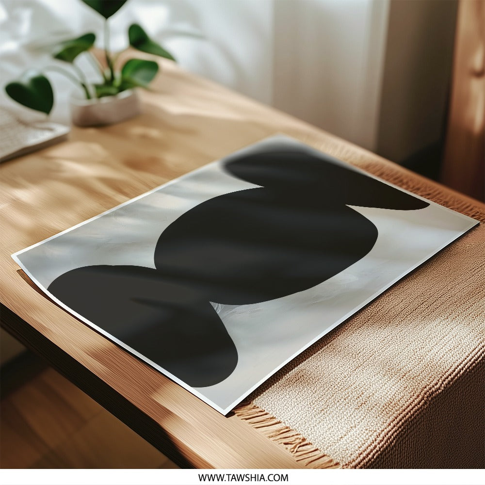 Abstract Photographic Print, Black White Art, Modern Home Decor, Minimalist Wall Art, Neutral Tones, Contemporary Art Print - Tawshia