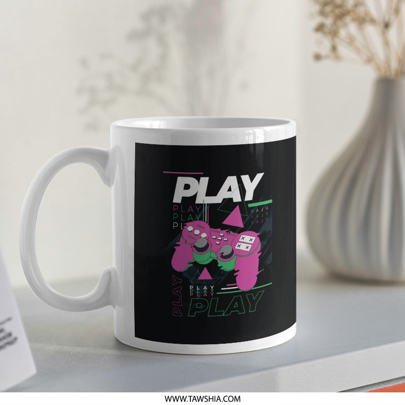 Play Design Ceramic Mug Stylish Gaming product