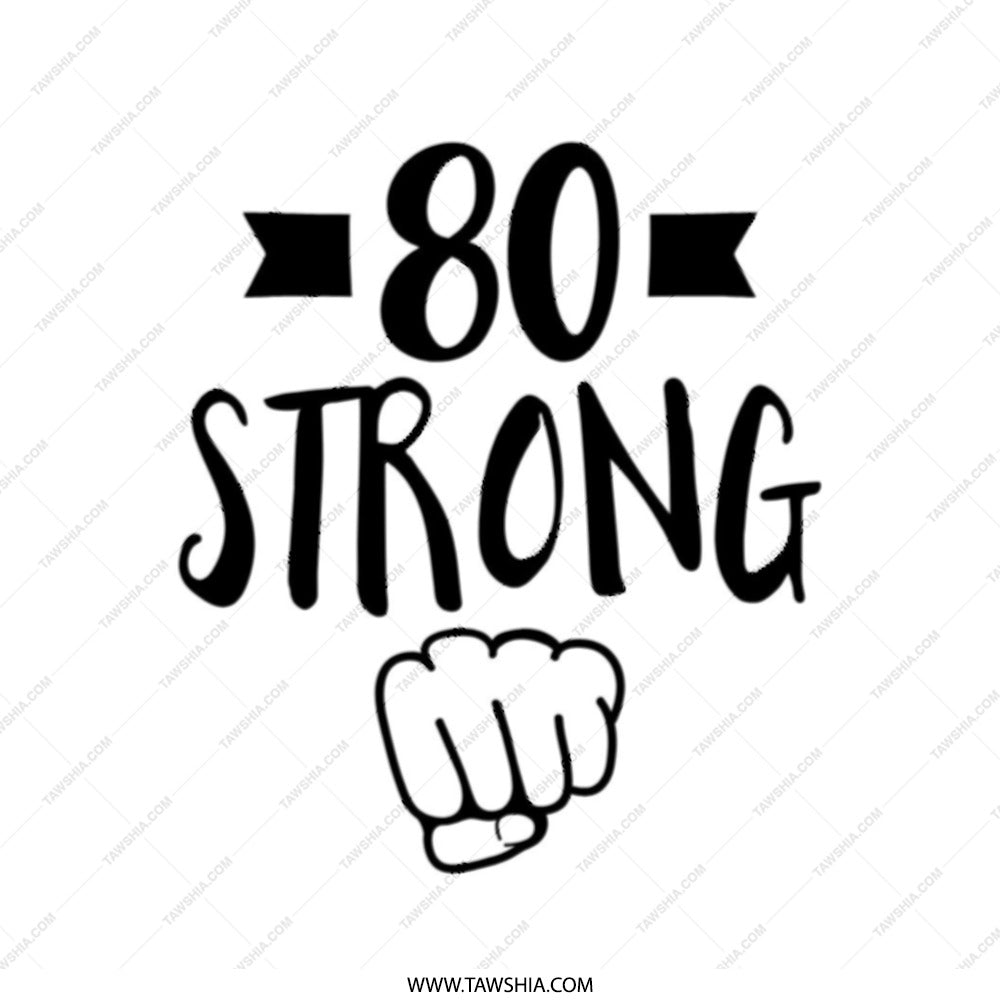 80th Birthday Tote Bag, Eighty Strong Gift Idea, Funny Birthday Present, Milestone Birthday Party Favor, 80 Years Old Celebration - Tawshia