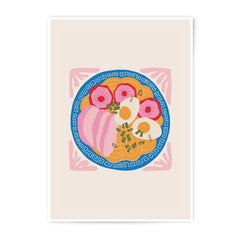Ramen Photographic Print, Japanese Food Art, Kitchen Decor, Noodle Bowl Illustration, Unique Wall Art, Foodie Gift - Tawshia