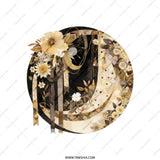 Celestial Floral Tote Bag, Crescent Moon Design, Stylish Everyday Bag, Unique Art Tote, Gift for Her, Aesthetic Shopping Bag, Trendy Tote - Tawshia