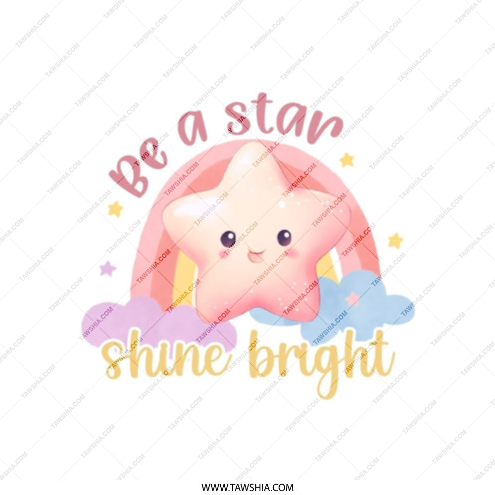 Be A Star Tote Bag, Shine Bright Tote, Cute Star Design Tote Bag, Encouragement Tote, Positive Vibes Bag, Rainbow Tote, Unique Gift - Tawshia