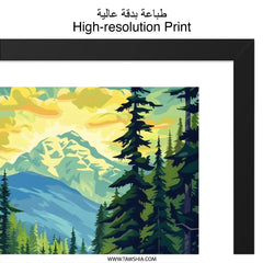 Tongass National Forest Wall Art, Alaskan Landscape Print, Mountain River Scene, Nature Lover Gift, Scenic View Decor, Modern Home Art - Tawshia