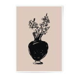 Flower Vase Photographic Print, Black Vase Art, Floral Photography, Elegant Still Life, Minimalist Art Print, Home Decor Art, Wall Decor Art - Tawshia