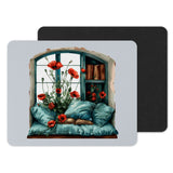 Cozy Reading Nook with Poppy Flowers Mousepad Product