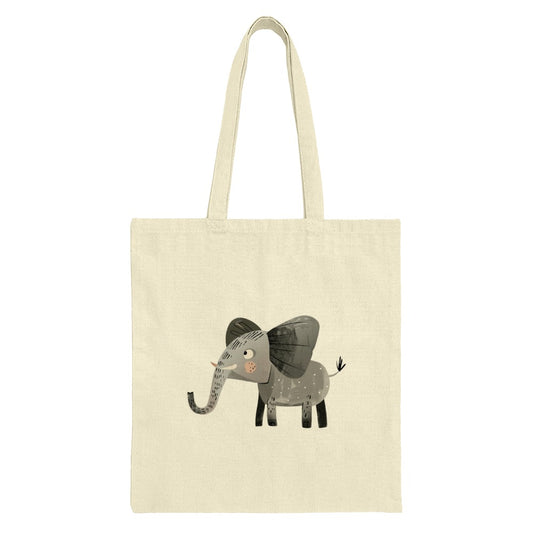 Elephant Tote Bag, Cute Animal Bag, Cartoon Elephant Design, Everyday Bag, Shopping Bag, Book Bag, Gift Idea, Travel Bag, Stylish Tote - Tawshia