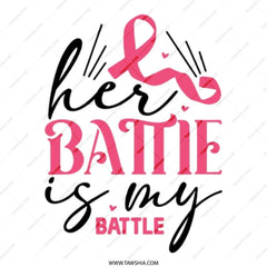 Breast Cancer Awareness Tote Bag, Her Battle, Support Gift, Ribbon Design, Survivor Gift, Hopeful Tote, Fight Cancer, Cancer Gift - Tawshia