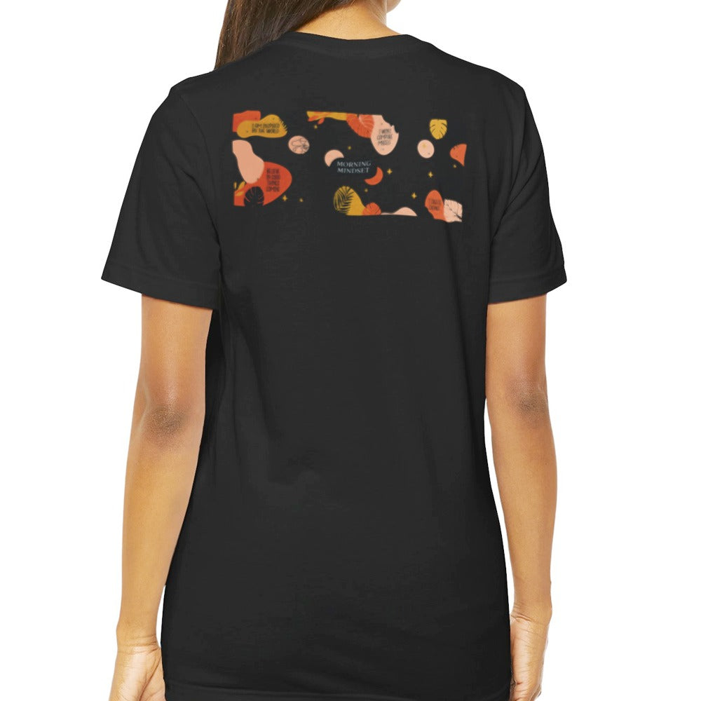 Unique Abstract Geometric Design on Black T-shirt product