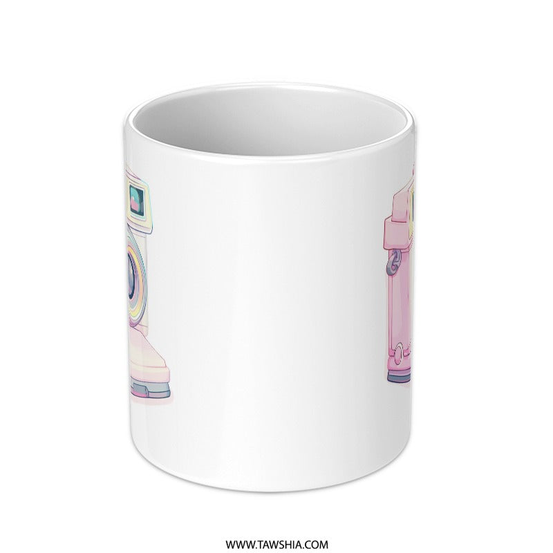 Retro Camera Mug, Pastel Aesthetic Mug, Vintage Camera, Photo Gift, Photography Lover Gift, Camera Lover Mug, Artsy Mug - Tawshia