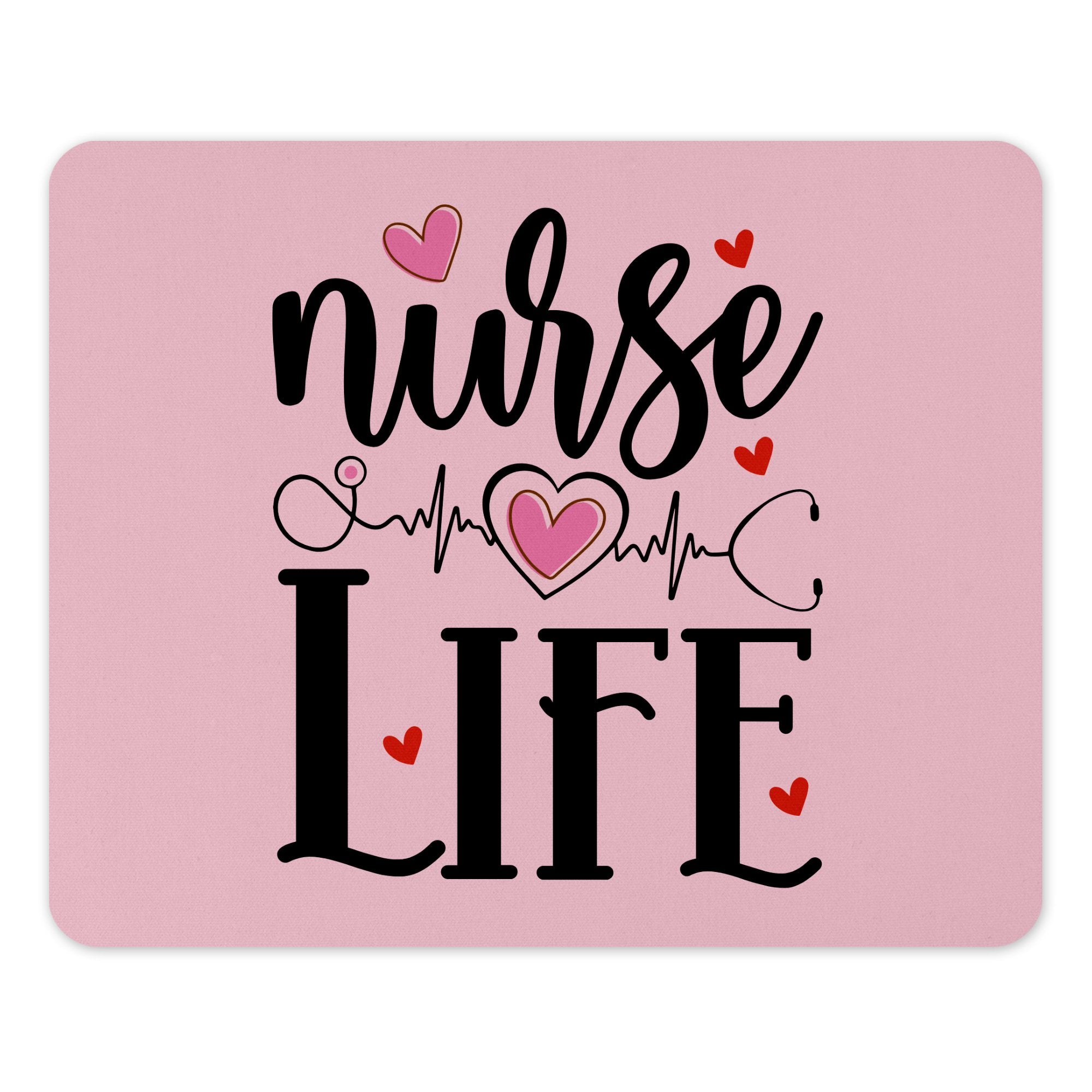 Nurse Life Heartbeat Design Mouse Pad product