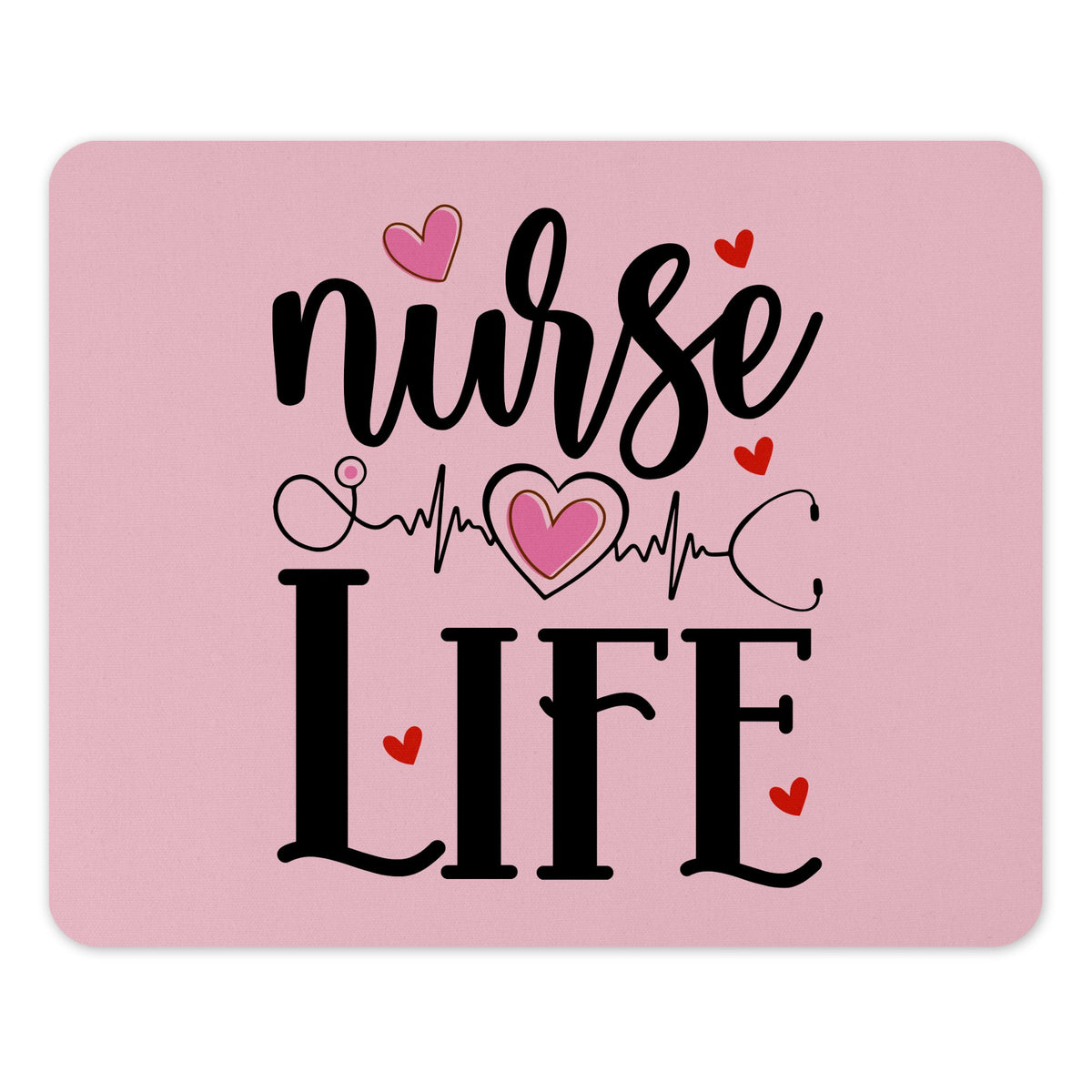 Nurse Life Heartbeat Design Mouse Pad product