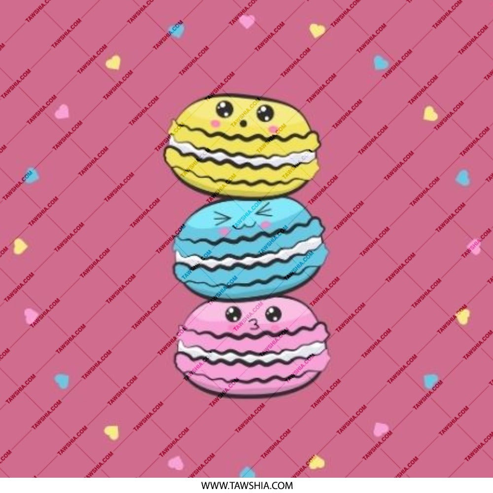 Cute Macarons Pinback Button, Foodie Button, Dessert Pin, Kawaii Aesthetic, Stacked Macarons, Sweet Treat Gift, Trendy Accessory - Tawshia