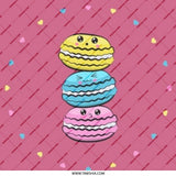Cute Macarons Pinback Button, Foodie Button, Dessert Pin, Kawaii Aesthetic, Stacked Macarons, Sweet Treat Gift, Trendy Accessory - Tawshia