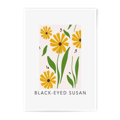 Black Eyed Susan Photographic Print, Floral Art Print, Yellow Flowers Wall Decor, Botanical Print, Flower Illustration, Floral Wall Art - Tawshia
