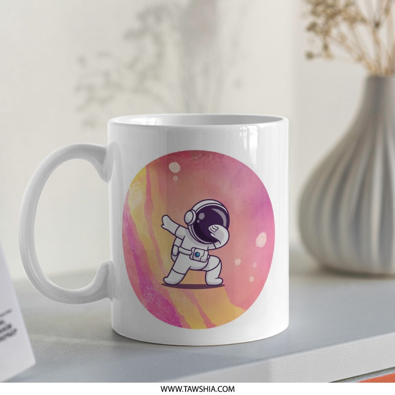 Dabbing Astronaut Mug, Cute Space Mug, Funny Space Gift, Galaxy Mug, Unique Coffee Mug, Gift for Space Lover, Astronaut Gift - Tawshia
