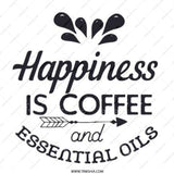 Coffee Lover Pinback Button, Essential Oils Accessory, Happiness Gift, Caffeinated Aromatherapy, Inspirational Phrase Button - Tawshia