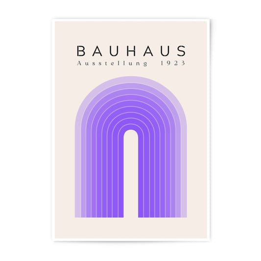 Bauhaus Exhibition 1923 Photographic Print, Purple Arch Wall Art, Modern Home Decor, Minimalist Art Print, Aesthetic Room Decor - Tawshia