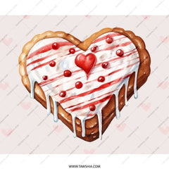 Heart Cookie MousePad, Valentine Mouse Mat, Cute Mouse Pad, Baking Lover Gift, Food Mousepad, Desk Accessory, Office Decor, Heart Decor - Tawshia