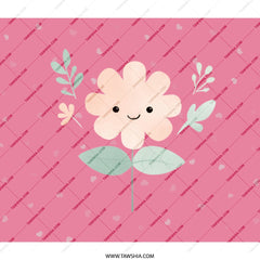 Cute Flower Backpack, Floral Backpack, Pink Hearts Backpack, Kawaii Backpack, School Backpack, Kids Backpack, Backpack for Girls - Tawshia