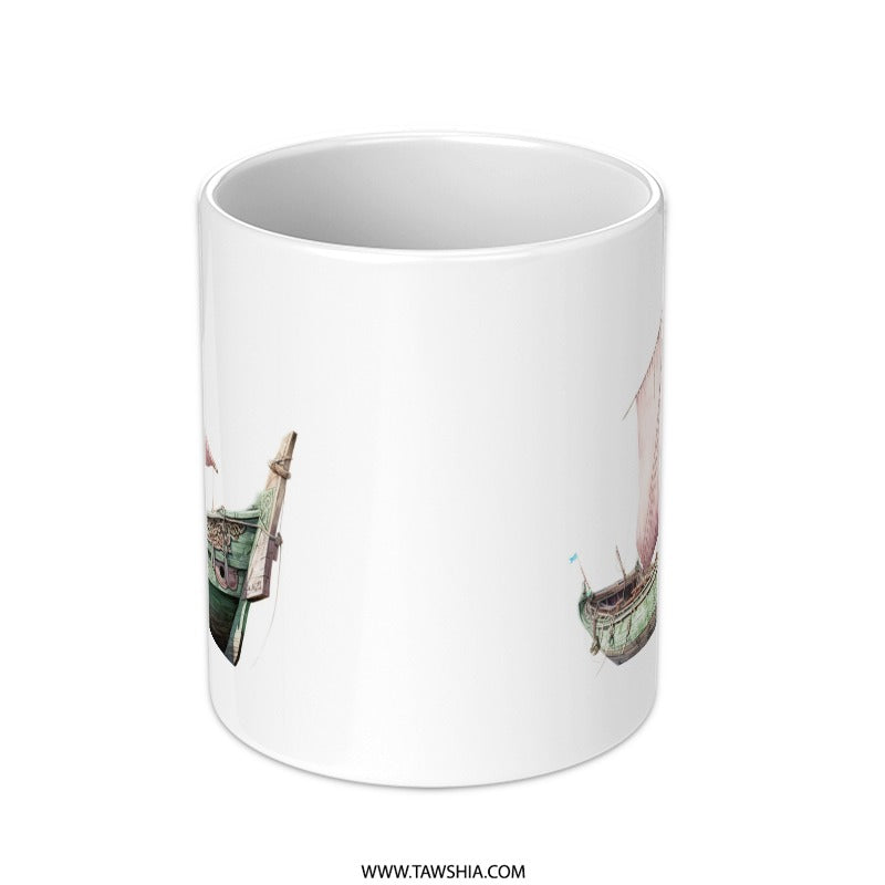 Vintage Sailing Ship Mug, Antique Boat Illustration Coffee Cup, Nautical Gift for Sailors, Ocean Lover's Mug, Retro Vessel Art Mug - Tawshia