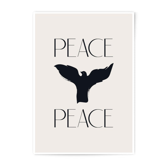 Peace Bird Photographic Print, Minimalist Wall Art, Hope Poster, Symbol of Peace, Abstract Bird Art, Inspirational Decor, Modern Art Print - Tawshia