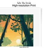 Sundarbans Photographic Print, Rainforest Art Print, Nature Photography, Landscape Art, Sunset Wall Decor, Tropical Forest Picture - Tawshia