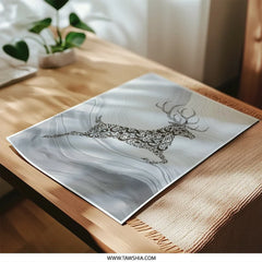 Arabic Calligraphy Deer Photographic Print, Islamic Art Decor, Home Decor, Wall Art, Unique Gift Idea - Tawshia