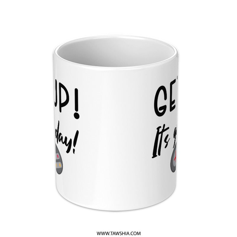 Gamer Mug, Get Up Its Game Day, Video Game Gift, Funny Gamer Mug, Gaming Addict Mug, Gift for Gamers, Gamepad Design Mug - Tawshia