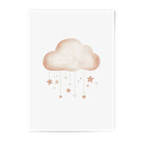 Cloud Star Photographic Print, Nursery Wall Art, Dreamy Kids Room Decor, Celestial Print, Baby Shower Gift, Cloud Art Print - Tawshia