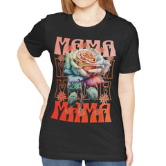 Mama Graphic Tee with Colorful Rose Print product type