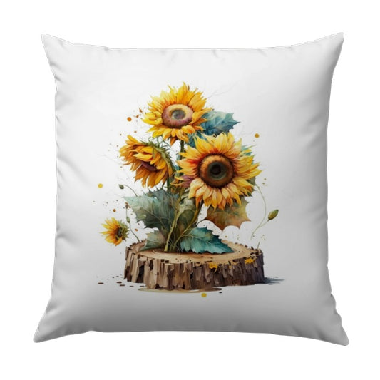 Sunflower Pillow, Floral Throw Pillow, Watercolor Pillow, Farmhouse Decor, Home Decor Pillow, Sunflower Decor, Rustic Pillow, Gifts for Her - Tawshia
