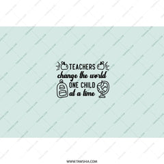 Teacher Tumbler, Teachers Change the World Gift, Teacher Appreciation Gift, Teacher Travel Mug, Cute Teacher Gifts, Teacher Tumblers with - Tawshia