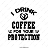 Coffee Lover Tote Bag, Drink Coffee for Your Protection, Funny Gift Idea, Coffee Addict, Reusable Grocery Bag, Book Bag, Shoulder Bag - Tawshia