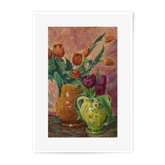 Tulip Still Life Photographic Print, Floral Art, Vintage Style Decor, Flower Photography, Impressionistic Art Print - Tawshia