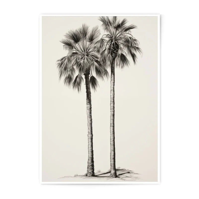 Palm Tree Photographic Print, Minimalist Wall Art, Tropical Home Decor, Sepia Palm Print, Fine Art Photography, Beach House Art - Tawshia